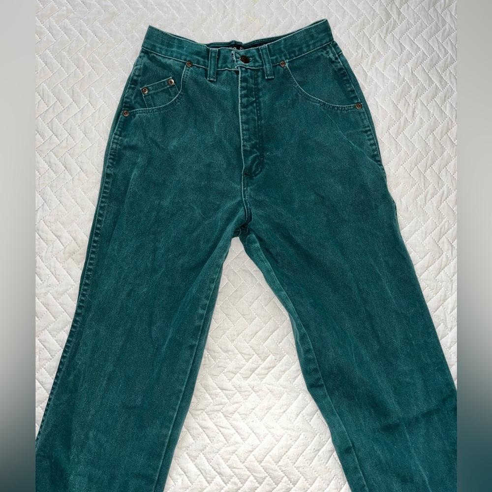 Green Silverlake Vintage Wranglers